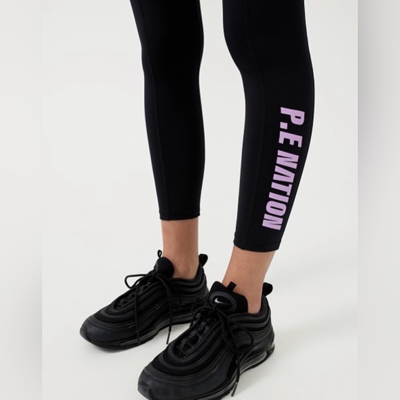 PE Nation Salto Legging Black High Rise Logo Activewear | Size M - Picture 6 of 16